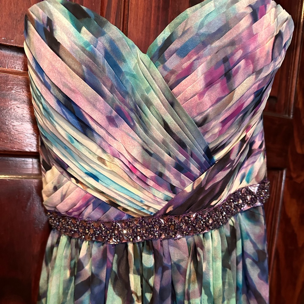 Gorgeous La Femme strapless maxi dress / prom dress